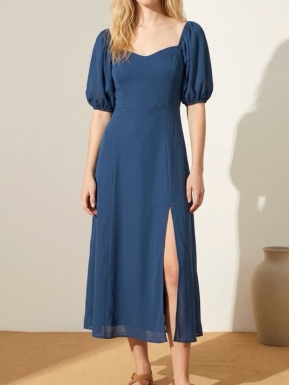 Abercrombie & Fitch Camille Puff Sleeve Midi Dress
